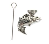BESPORTBLE Stainless Steel Fish-shape Pet Cinerary Pendant Pet Ashes Cremation Jewelry