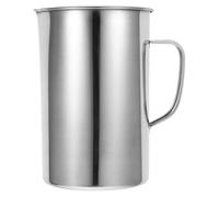 BESPORTBLE Stainless Steel Measuring Jug with Clear Scale and Spout for Accurate Pouring Versatile Lab Beaker and Syrup Creamer Container for Baking Coffee Latte Art and Tea Preparation