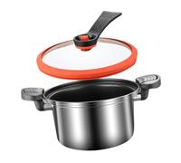 BESPORTBLE Stainless Steel Micro Pressure Cooker Non Stick Low Pressure Soup Pot with Lid for Gas Stove and Induction Cooker Portable Kitchenware for Stewing and Slow Cooking