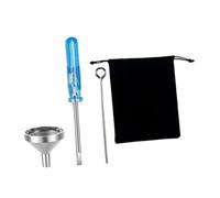 BESPORTBLE Stainless Steel Mini Funnel Set for Urn Ashes Filling Kit Compact Portable Small Funnels for Cremation Jewelry Keepsakes and Pendant Urn Necklaces with Blue Screwdriver and Velvet