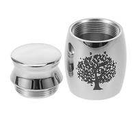 BESPORTBLE Stainless Steel Pet Keepsake Urn for Dogs and Cats, Silver Jar