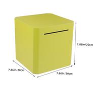 BESPORTBLE Stainless Steel Portable Piggy Bank for Adults and Square Money Saving Box Coin Container Sealed Jar That Must Be Broken to Open Gift for Home School Office Savings
