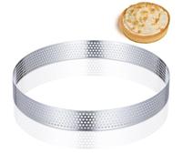 BESPORTBLE Stainless Steel Round Tart Ring Mold 5.91In Non-Stick Cake Ring for Baking Pastries Mousse Circles Kitchen Gadget for Parties and Family Gatherings