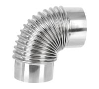 BESPORTBLE Stainless Steel Stove Exhaust Pipe Elbow Durable Kitchen Chimney Hose with Diameter Bendable Flue for Woodburners and Camping Stove Accessories Easy Installation and Air Leakage