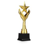 BESPORTBLE Star Trophy with Metallic Finish for Champion Decor Plastic Award for Sports Competitions and Party Celebrations Five Pointed Star Design Keepsake for Winners