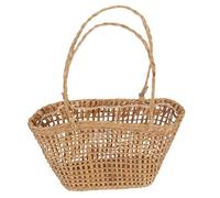 BESPORTBLE Straw Weaving Storage Basket Handheld Small Flower Basket with Simple Fresh Design for Home Decor Flower Arrangement and Sundries Organization