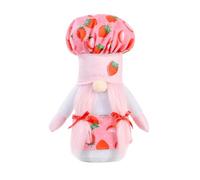 BESPORTBLE Strawberry Chef Hat Gnome Doll Faceless Figurine Decorative Home Ornament for Tiered Tray Desk Table Shelf Luck Doll Festival