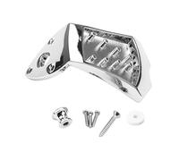 BESPORTBLE String Bridge Chrome Mandolin Tailpiece Modern Style Metal Part for Acoustic Traditional Stringed Instrument