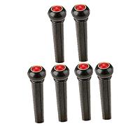 BESPORTBLE String Peg for Guitar Plastic Bridge Pins 6pcs Black with Red Cat’s Eye for Folk Guitar Lightweight Smooth No Burr Outdoor Use