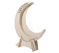 BESPORTBLE String Wooden Lyre Harp Elegant Moon Shape Portable Musical Instrument for Beginners for Music Lovers and Cultivating Creativity