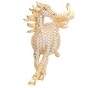 BESPORTBLE Stunning Rhinestone Horse Brooch: Antique Chinese Style Zodiac Horse Pin - New Year Animal Brooch For Dress Accessories And Lapel Decoration