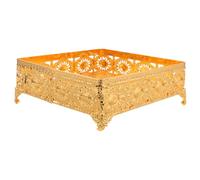 BESPORTBLE Sturdy Metal Fruit Serving Tray Rectangle Snack Holder for Dry Nuts Candy Bread Dessert Modern Minimalist Design for Wedding Birthday Table Centerpieces and Home Storage