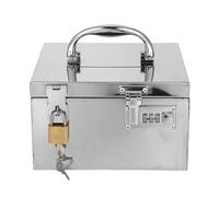 BESPORTBLE Sturdy Stainless Steel Piggy Bank with for Adults Unbreakable Metal Coin Jar Money Box Secure Cash Saving Organizer for Budget Planning and Family Asset Protection