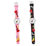 BESPORTBLE Stylish Birthday Gift Children Watch Guitar Pattern with Plastic and Stainless Steel Lightweight and Comfortable Wristwatch for Boys and Girls Suitable for Everyday Wear