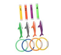 BESPORTBLE Summer Swimming Diving Safe Underwater Plaything with Sharks Rings Sticks for Pool Fun and Learning