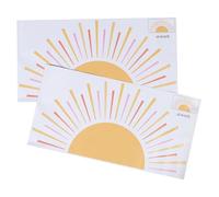 BESPORTBLE Sun Sticker 2pcs Decorative Half Sun Wall Decals Removable PVC for Nursery and Moving Easy DIY Home Decor