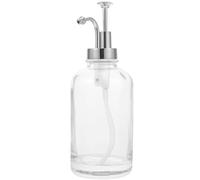 BESPORTBLE Syrup Pump Dispenser Glass Syrup Bottle with Pump Lid for Honey Jam and Seasonings Stylish Kitchen Container to Keep Food Clean and Prevent Waste for Bars and Home Use
