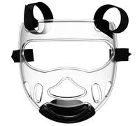 BESPORTBLE Taekwondo Face Head Guard - Transparent Shield Removable Headgear Protector for Karate Kickboxing and Martial Arts Training Large Area Protection