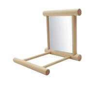BESPORTBLE Talking Parrot Toy Wooden Pet Toy Mirror for Small Birds Parrots Climb Accessories Parrot Accessories Birds Toys