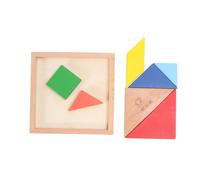 BESPORTBLE Tangram Wooden Puzzle for Educational Shapes Puzzle for Safe Water Based Paint Develops Observation and Patience Fun Combinations Like House and Rocket