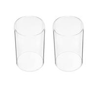 BESPORTBLE Taper Candle Holder Candleholders, 2Pcs Borosilicate Glass Chimney Tube- 7. 8 3 3Inch Clear Glass Cylinder Open Both Ends for Coffee or Side Tables Lamp Shade