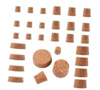BESPORTBLE Tapered Wine Cork Stoppers Smooth Natural Cork Plugs for Wine Beer Vinegar Bottles Easy Push Sealers for Home Bar Wedding Use