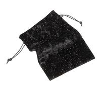 BESPORTBLE Tarot Storage Bag Tarot Card Bag Pouch Pearl Velvet Black Drawstring Portable Comfortable Delicate Design
