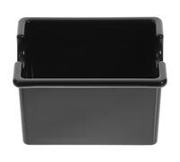 BESPORTBLE Tea Bag Holder Plastic Organizer Box for Tea Bags Sugar Packets Coffee Sachets Desktop Storage Case Black Single Compartment for Home and Office