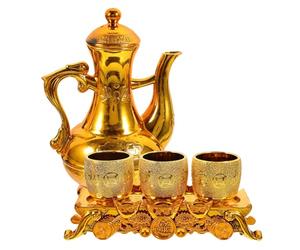 BESPORTBLE Tea Offering Cup Set with Delicate Craft and Golden Finish, Suitable for Everyday Use and Religious Ceremonies, Versatile Retro Worship Cups for Household Prayer and Rituals