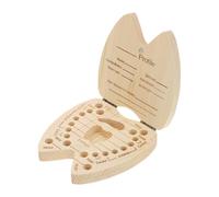 BESPORTBLE Teeth Keepsake Box with Labeled Compartments for Tooth Organizer for Childhood Keepsakes and Family Records