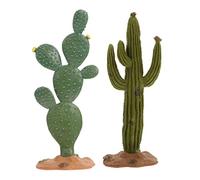 BESPORTBLE Terrarium Cactus Plants, 2Pcs Reptile Plants Terrarium Decor- 5. 5Inch Simulation Cactus Plant Landscaping Decoration for Tortoise Lizard Gecko Bearded Dragon