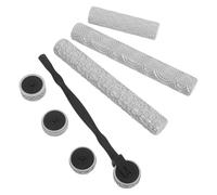 BESPORTBLE Texture Rollers for Clay with Interchangeable Head and Handle Sturdy Plastic and Rubber Embossing Clay Roller Tools for Pottery Crafts for Beginners and Professionals