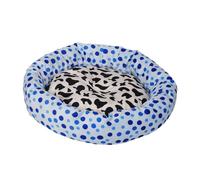 BESPORTBLE Thickened Pet Nest Plush Bed for Dog and Cat Warm Sleeping Cushion for Pets Washable Round Fluffy Cushion for Indoor Comfort Random Style