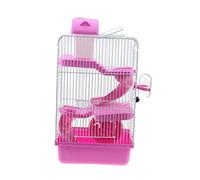 BESPORTBLE Three-story Luxury Hamster Cage Pet House Platforms and Ladder for Small Pets Like Hamsters and Chinchillas