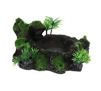 BESPORTBLE Tortoise Food Leopard Gecko Accessories Reptile Feeding Dish Natural Stone Shape Bowl Pet Cage Decor