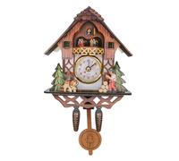 BESPORTBLE Traditional Forest Wood Clock,Cuckoo Clock Traditional Chalet,Retro Cuckoo Birdhouse,House for Wall Hanging Decorations(Not Alarm)