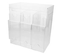 BESPORTBLE Transparent Acrylic Card Organizer Box with Multiple Slots Gravity Booster Dispenser for Business and Trading Cards Clean Storage Holder for Desk Office and Home Use