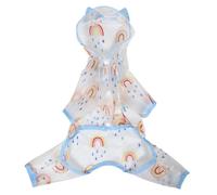 BESPORTBLE Transparent Dog Raincoat with Snap Buttons for Small and Medium Dogs Hooded Rainwear with Cute Pattern for All-weather Outdoor Protection