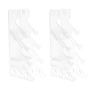 BESPORTBLE Transparent Finger Skateboard Display Rack - Compact Plastic Storage Stand for Mini Longboard Organizer with Multi-Grid Slots Portable Fingerboard Holder for Desktop and Travel