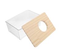 BESPORTBLE Transparent Hamster Sand Box Cozy Bathing Space for Small Animals Lightweight Portable Design Keeps Bath Sand Contained for Gerbils Dwarf Hamsters