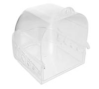 BESPORTBLE Transparent Hanging Bird Bath Box for Parrots and Cockatiels with Drawer Space Saving Shower Basin Encourages Natural Bathing Behavior Compatible with Various Cage