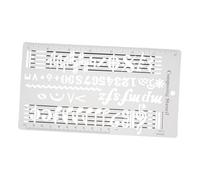 BESPORTBLE Transparent Music Notation Guide Stencil with Dual Scales Curved Drafting Ruler for Composers and Beginners Portable Manuscript Template for Music Notes and Symbols