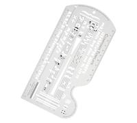 BESPORTBLE Transparent Music Staff Drawing Template Stencil with Dual Scales Precise Composing Ruler for Accurate Music Notation and Symbols and Use Tool for Musicians and Students