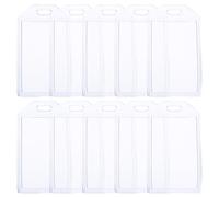 BESPORTBLE Transparent PVC Luggage Tag Holders 10 Pcs Suitcase Identification Sleeves with Sealed Waterproof Design for Airplane Travel
