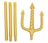 BESPORTBLE Trident Prop Costume Gold Tridents Pear Halloween Devil Demon Prop Fork with Detachable Handle Halloween Party Role Play Cosplay Accessories