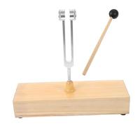 BESPORTBLE Tuning Fork with Aluminum Alloy C128hz and Wooden Voice Box, Includes Percussion Mallet for Meditation, Stress Reduction, and Balance Exercises, Promoting Relaxation and Improved