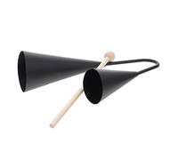BESPORTBLE Two Tone Bell Percussion Instrument with Wooden Striker Durable Double Trumpet Bell Music for School Performances and Home Use