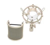 BESPORTBLE U-shaped Microphone Pop Filter with Shock Mount Noise-reducing Mic Isolation Shield for Vocal Recording Lightweight Studio Mic Accessories Compatible with Various Models