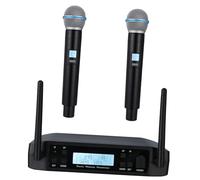 BESPORTBLE Uhf Wireless Microphone System Mic Dual Channel Ac230 Uk Plug Portable Karaoke Mic for Singing and Events