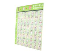 BESPORTBLE Ukulele Chord Chart Stickers for Beginners Ukulele Chord Trainer Poster Wall Decal for Boys and Girls Learning Musical Instruments